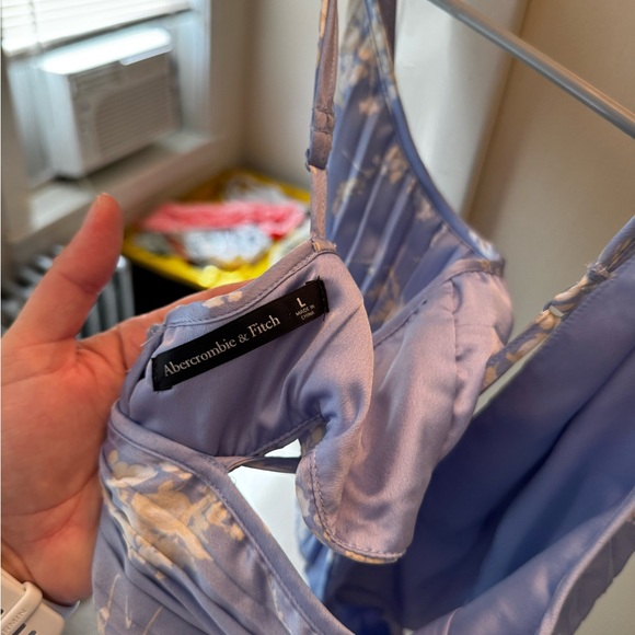 Abercrombie & Fitch Light Blue Floral Dress - Picture 6 of 6